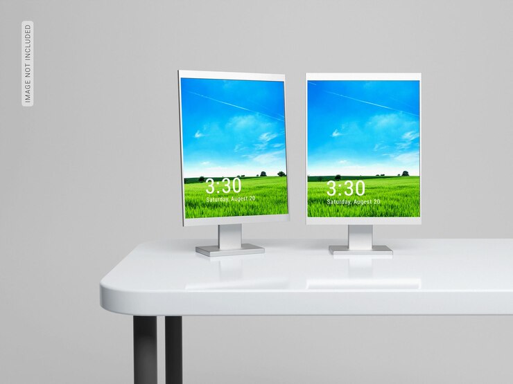 PSD long monitor display screen mockup