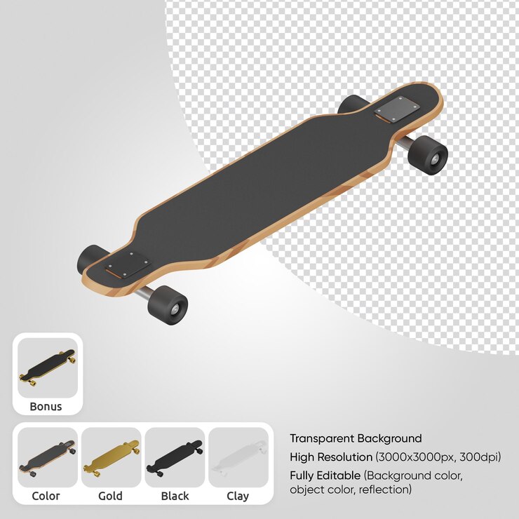 PSD longboard 3d
