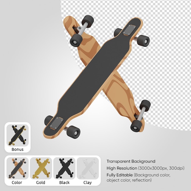 Longboard 3d