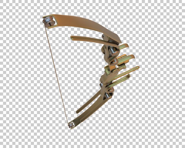 PSD longbow isolé sur le fond illustration de rendu 3d