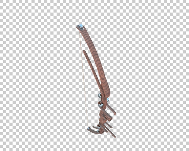 PSD longbow isoliert auf dem hintergrund 3d-rendering-illustration