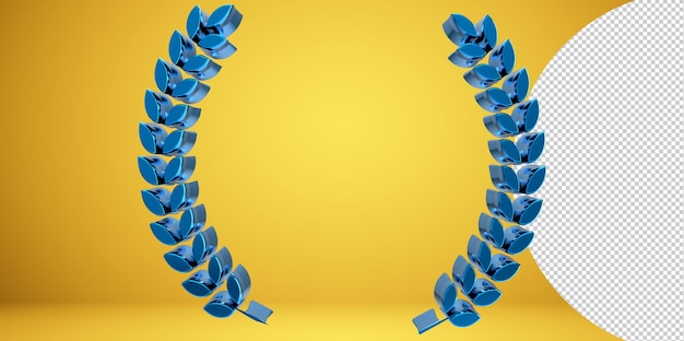 Lorbeerblattrand für Grafikdesign. Logorahmen isoliertes Element für Ihre kreativen Projekte.