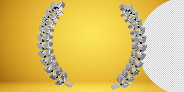 Lorbeerblattrand für Grafikdesign. Logorahmen isoliertes Element für Ihre kreativen Projekte.
