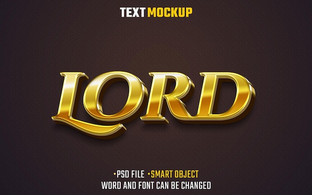 Lord-Text-Effekt 3D-Textfont-Effect