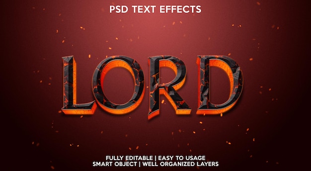 PSD lord-text-effekt