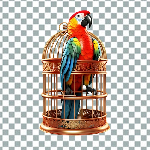 PSD loro de colores en transparente