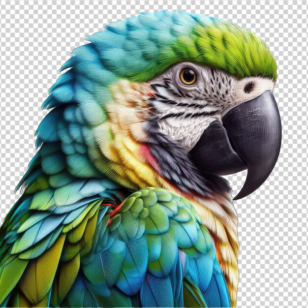 PSD loro colorido encaramado png