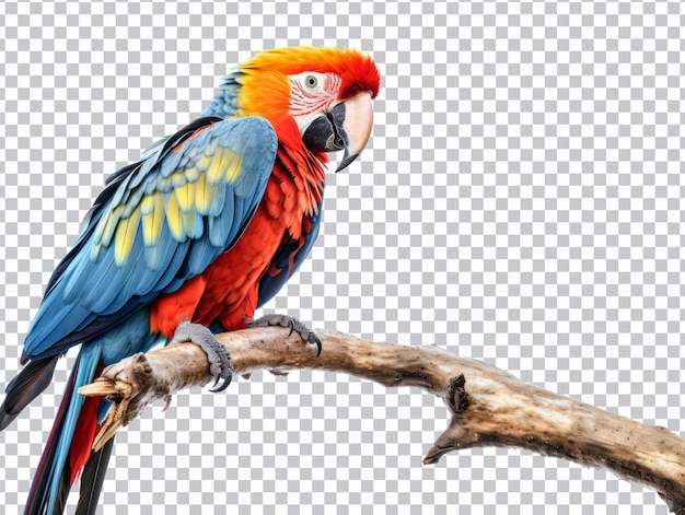 loro guacamaya roja aislado