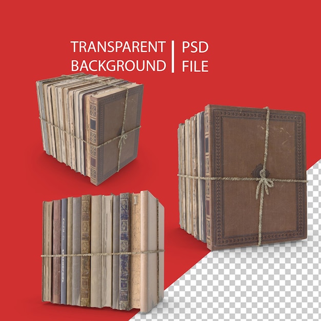 PSD lot de livres png