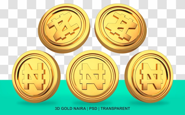 Lot De Pièces D'or Naira Transparent Sans Fond