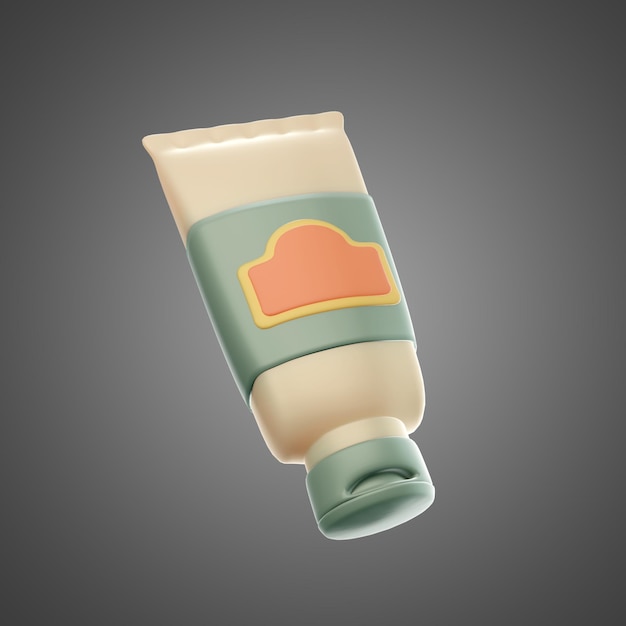 Lotion Tube 3D Illustrazione sfondo trasparente