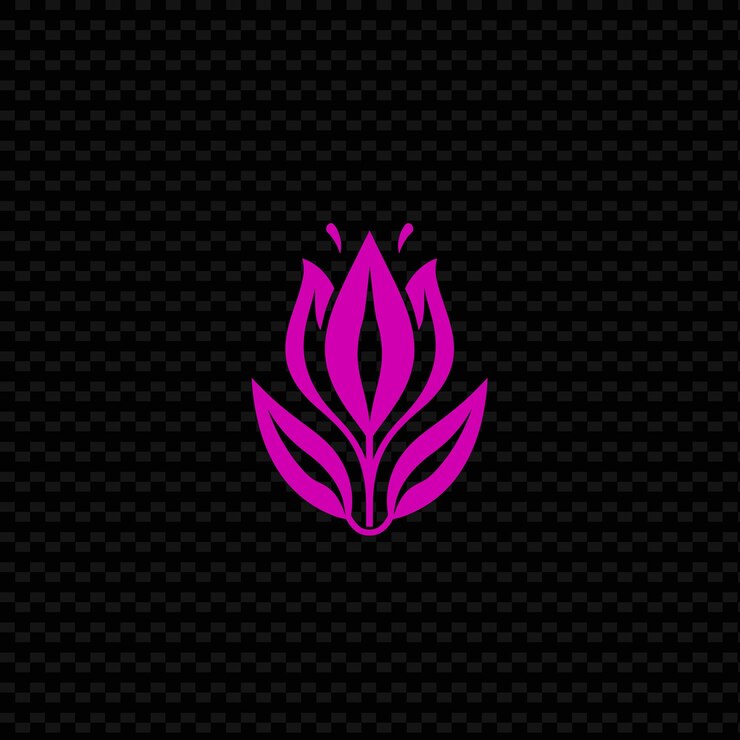 PSD un loto rosado con fondo negro con fondo negro