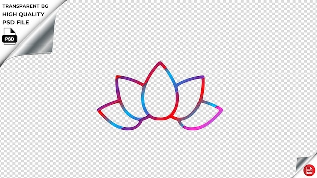 PSD lotus design2 icon vector de luz rojo azul púrpura cinta psd transparente