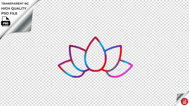 PSD lotus design2 light vector icon rot blau lila band psd durchsichtig