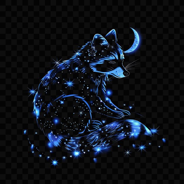 Un Loup Noir Avec Des étoiles Et Une étoile Qui Dit 