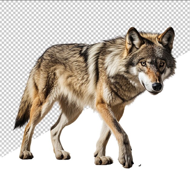 PSD loup psd sur un fond transparent