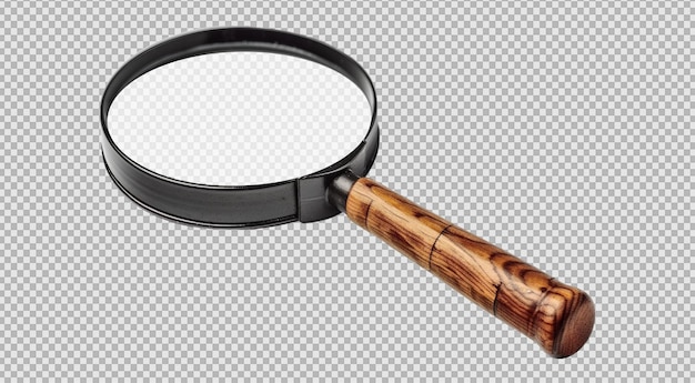 PSD une loupe sur fond transparent