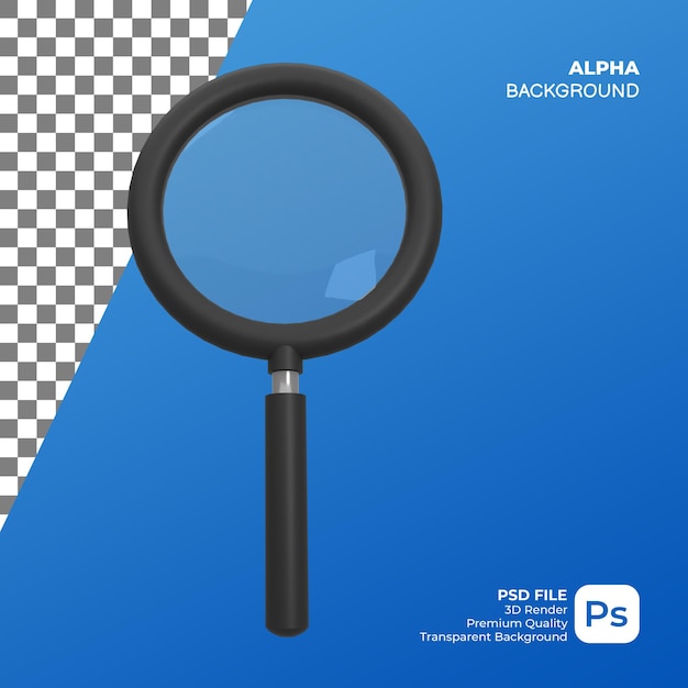 PSD loupe de rendu 3d