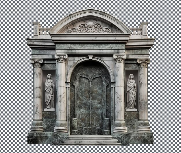 PSD lovable glele mausoleum isolated on transparent background