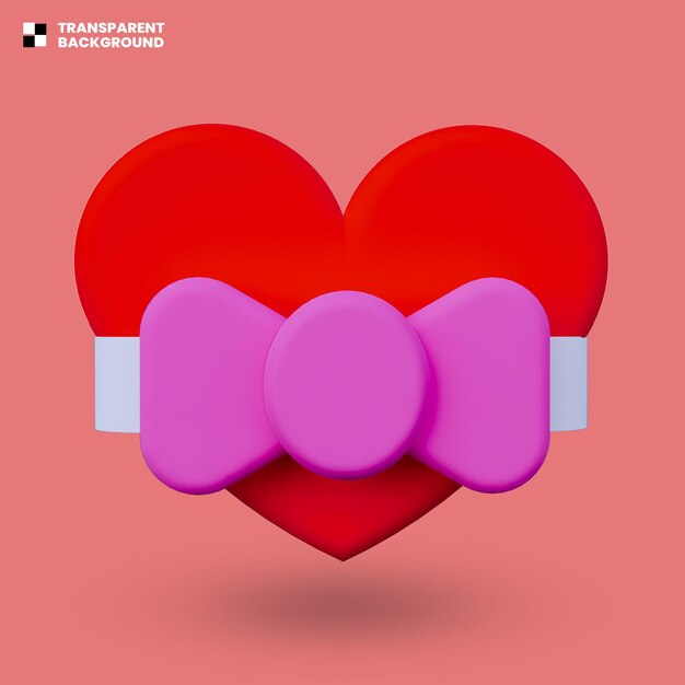 PSD love 3d-symbol isoliert