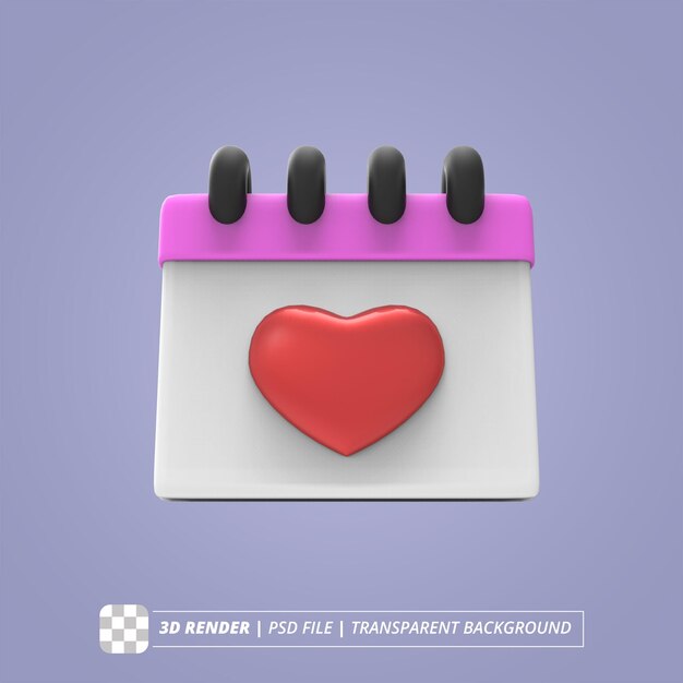 LOVE DATE 3D RENDER IMMAGINI ISOLATE
