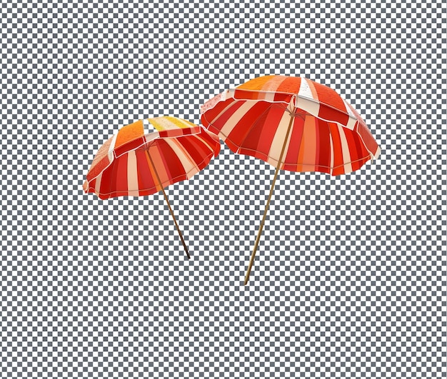 Lovely Couples matching beach umbrellas isolated on transparent background