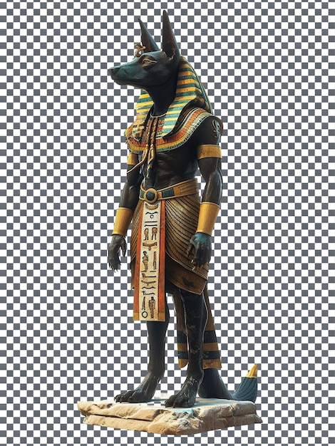 PSD lovely egípcio anubis guardião personagem isolado em fundo transparente