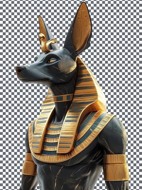Lovely egípcio anubis guardião personagem isolado em fundo transparente