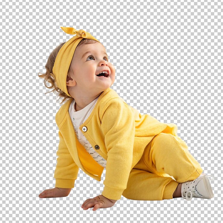 PSD lovely eid mubarak onesie para bebês isolados