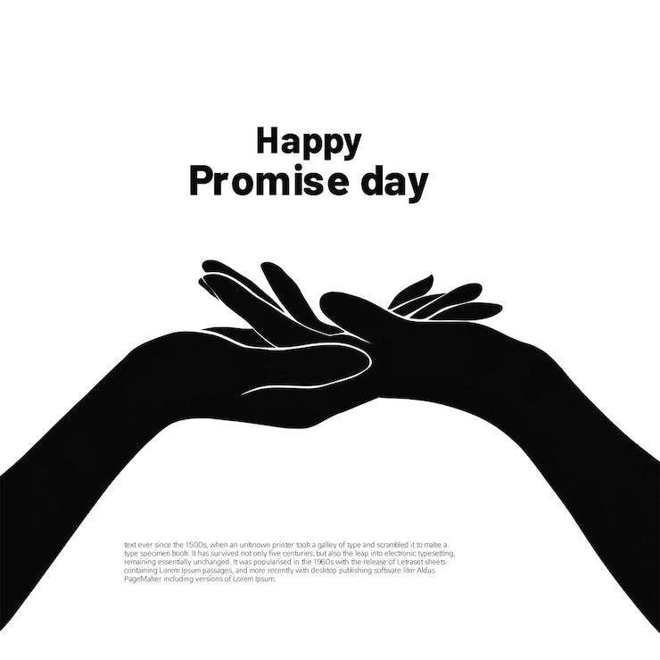 PSD lovely happy promise day banner