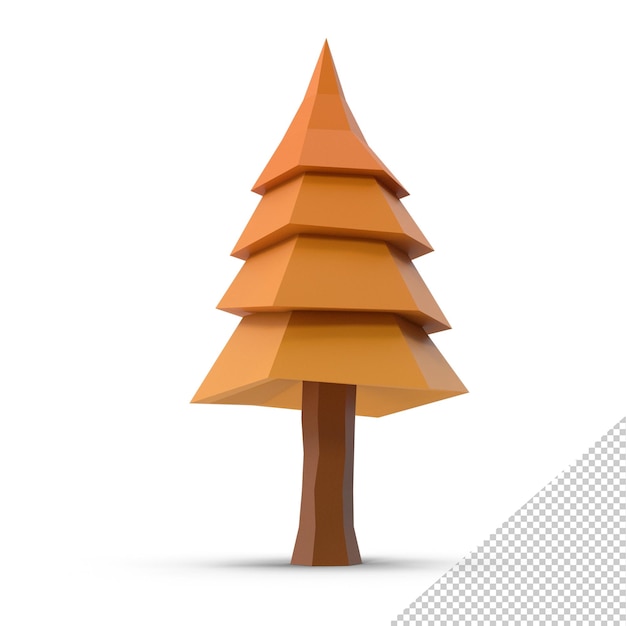 Low Poly Baum Herbst PNG