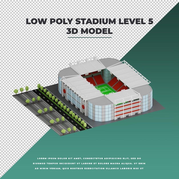 PSD low-poly-stadion level 5