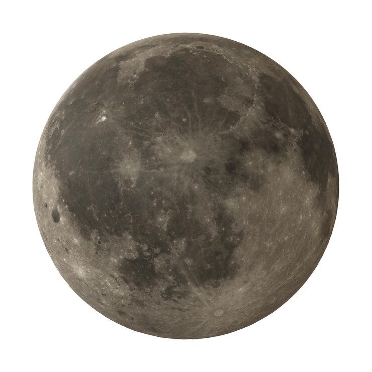 PSD lua isolada renderização 3d