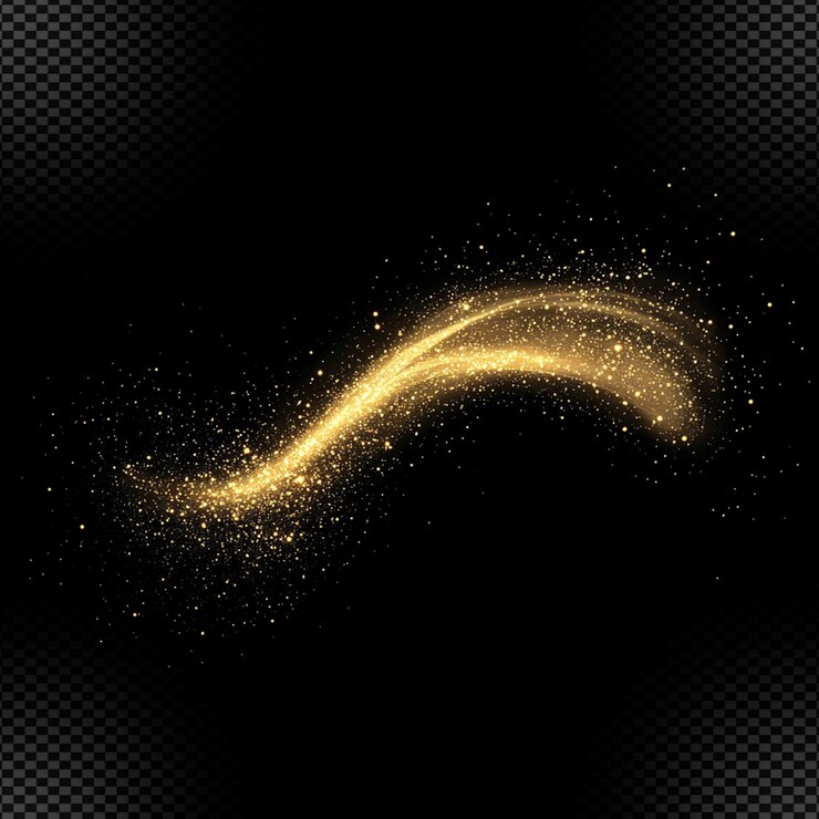 luccioli d'oro e vortici d'oro