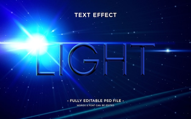 Luce nell'effetto del testo di sfondo