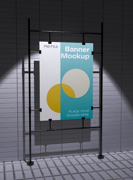 Luce sul design del mockup del banner
