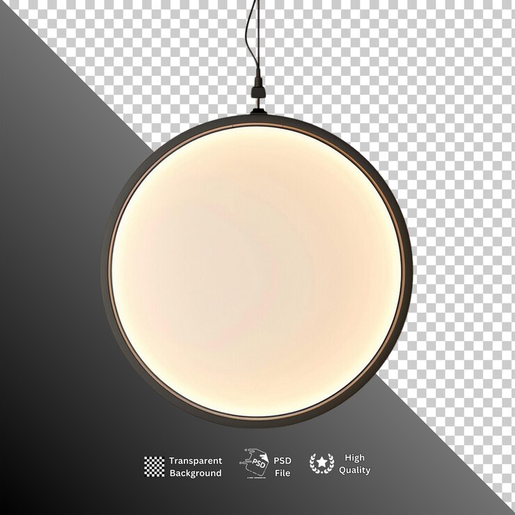 PSD luces de bombilla aisladas sobre un fondo transparente