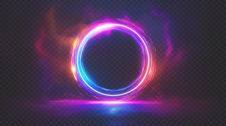 PSD luces de círculo de neón