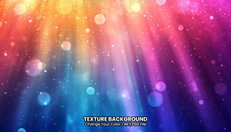 PSD luces de colores en fondo de textura roja