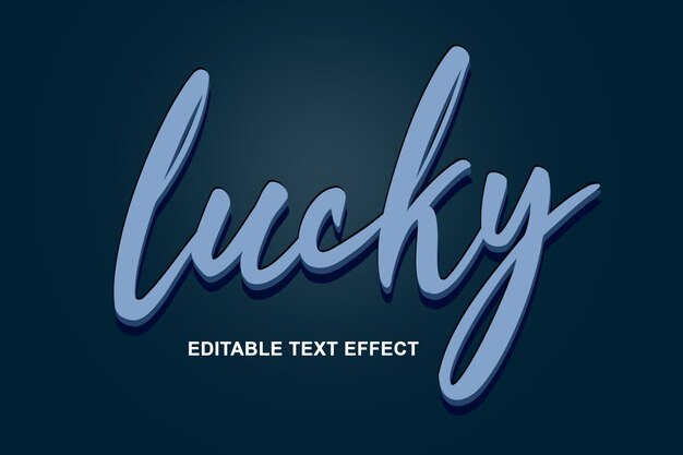 PSD lucky, efecto de texto premium psd