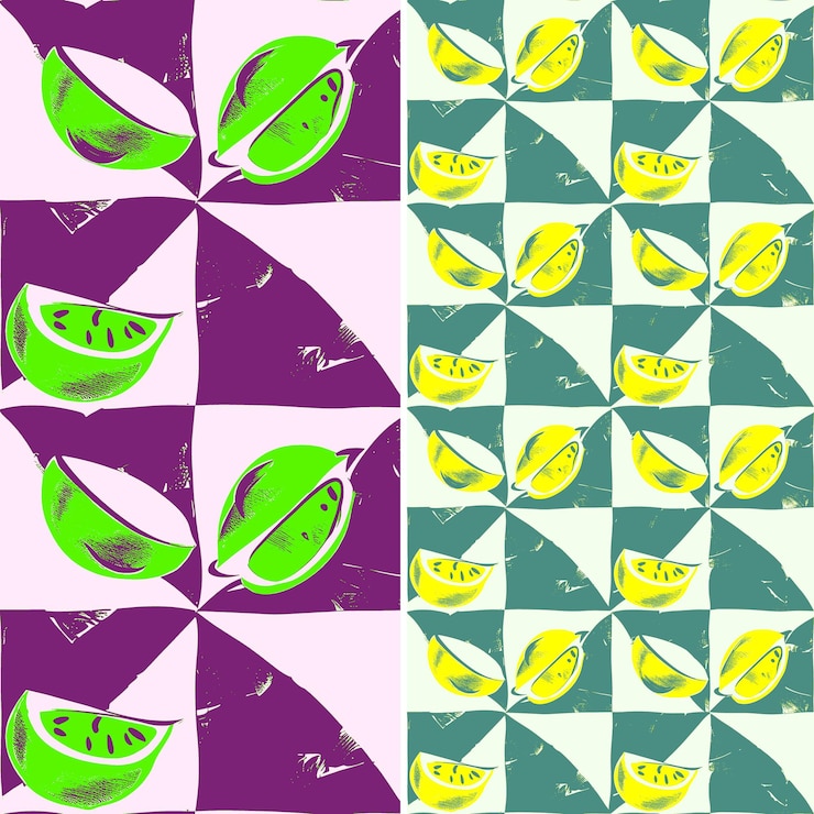 PSD lucuma con piel verde y diseño seco con pat de tablero de ajedrez vector único de patrón de frutas tropicales