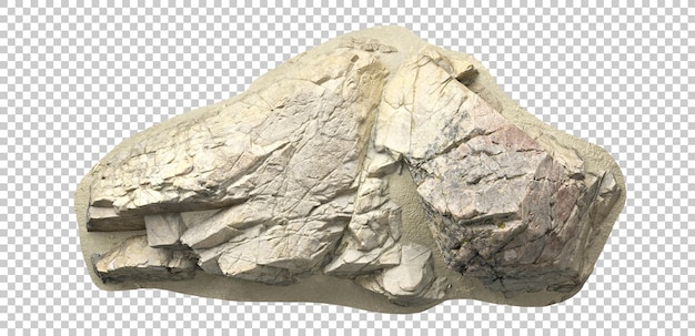 Luftansicht Felsen Strände Wüstenlandschaft Ausschnitt transparenter Hintergründe 3D-Rendering png