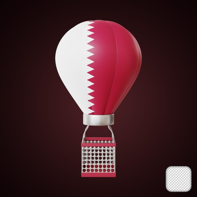 Luftballon qatar flag element 3d-illustration