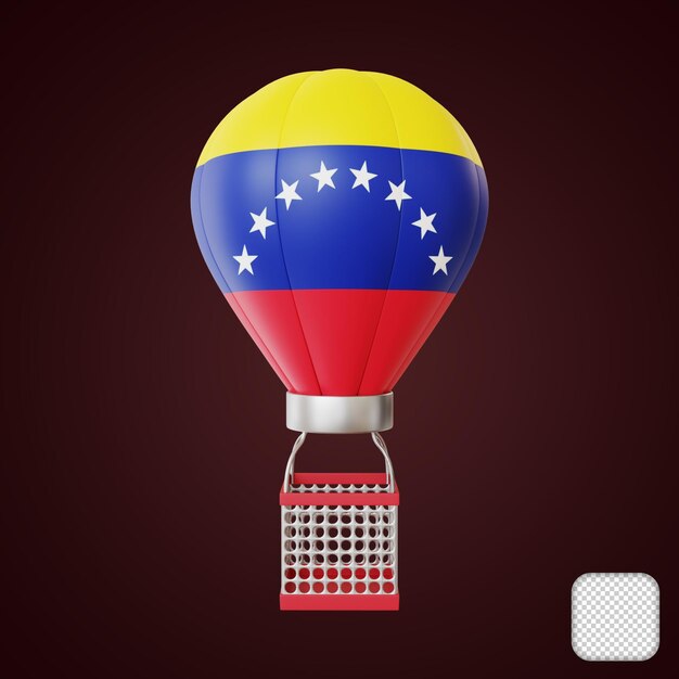 PSD luftballon venezuela flag element 3d-illustration