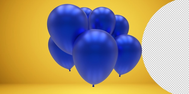 Luftballons 3d-darstellung für feiern oder geburtstagsfeiern