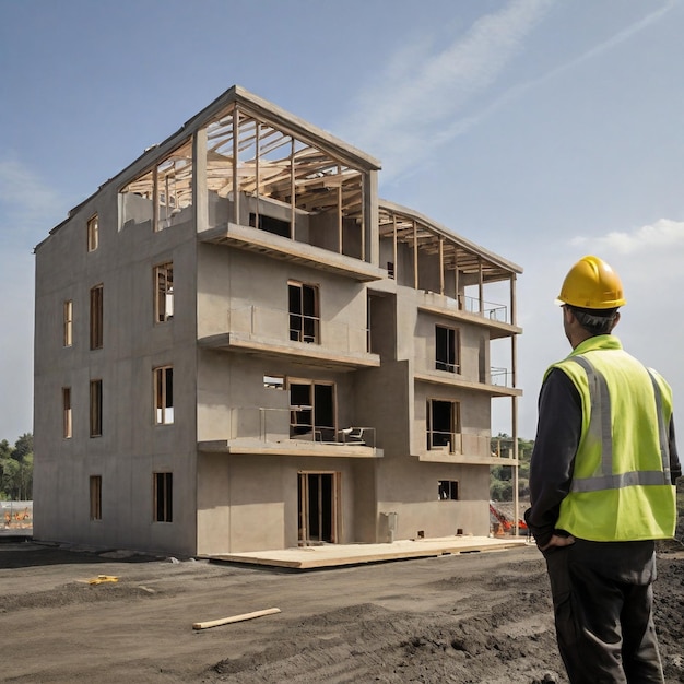 PSD lugar de construcción en el sitio de construcción