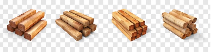 PSD lumber on transparency background psd