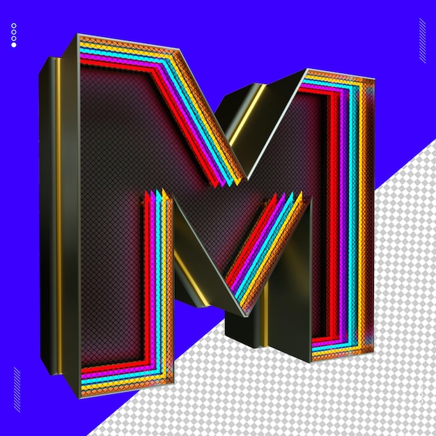 Lumière au néon de la police de lettres 3D