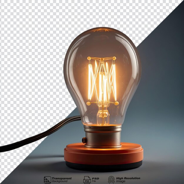 PSD lumière électrique isolée sur un fond transparent