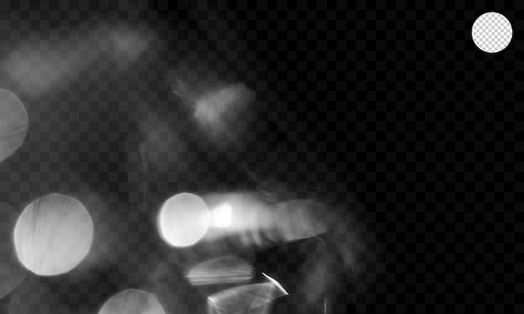 PSD lumière parasite réelle à travers des effets de verre pour la superposition, fond d'effet de lumières bokeh